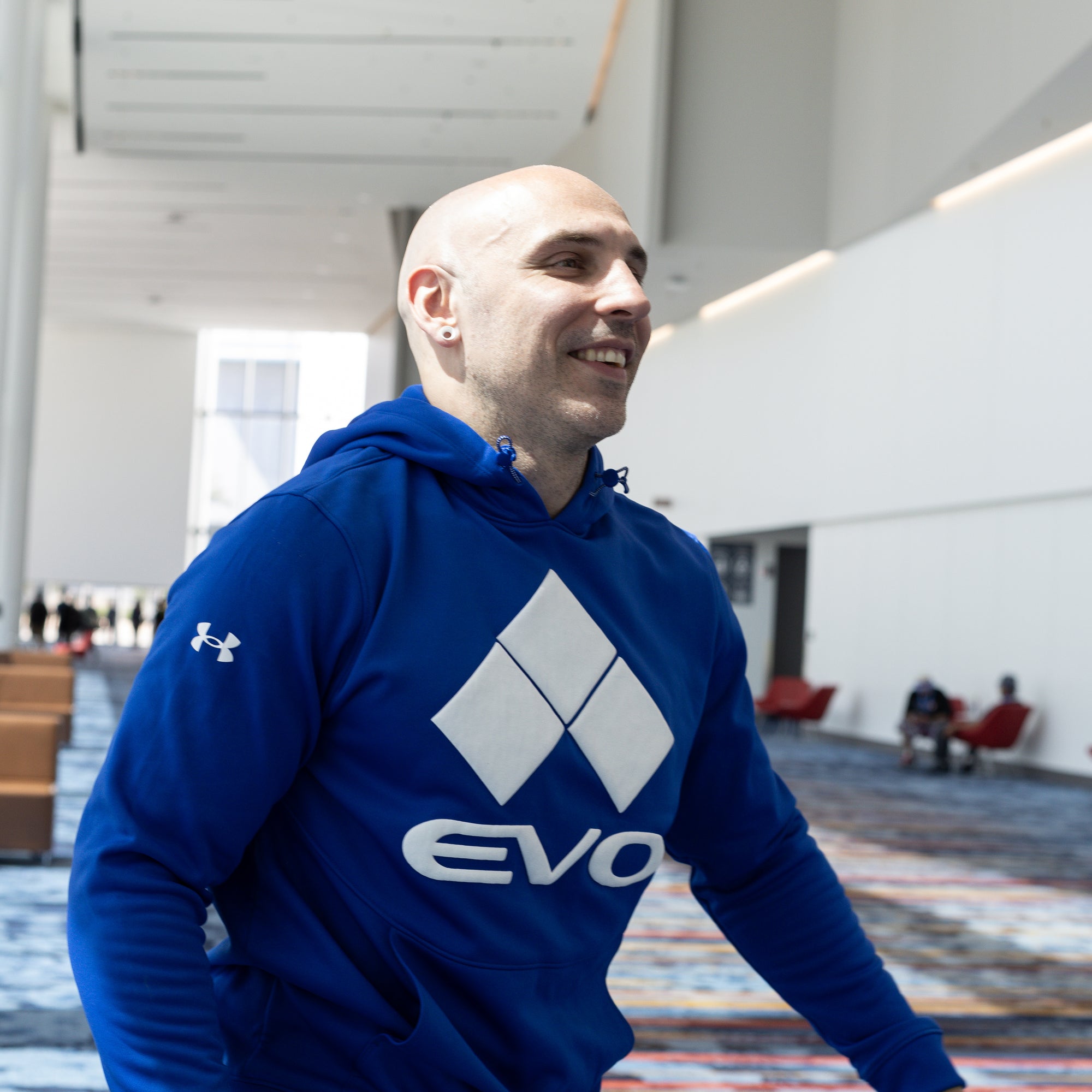 Evo 2025 Puffed Logo Hoodie (Blue)